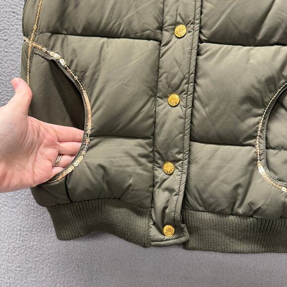 Vintage Baby Phat Jacket Puffer Vest Sequined Y2K Snap Up Womens Medium NOS NEW - Picture 6 of 15